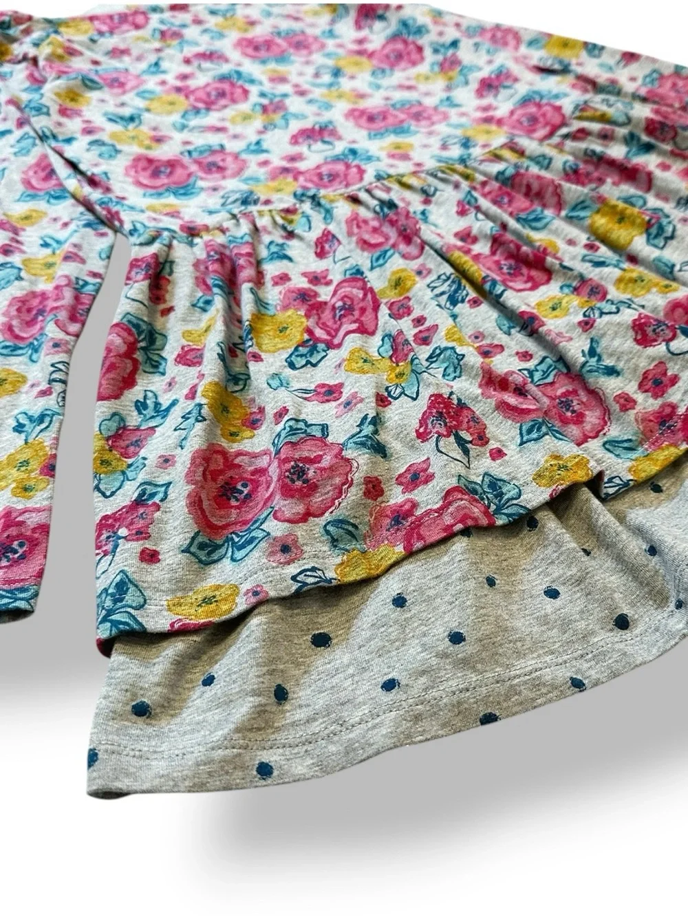 Polarn O. Pyret | Long Sleeve Floral Flounce Dress (12)